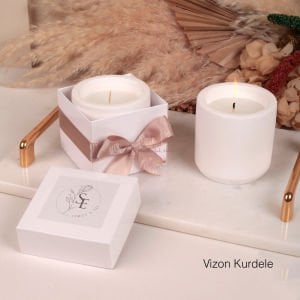 Vanilya Kokulu Kutulu Beton Mum
