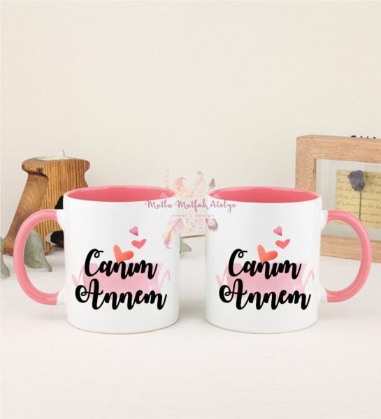 Anneler Günü Canım Annem İkili Pembe Kupa Bardak