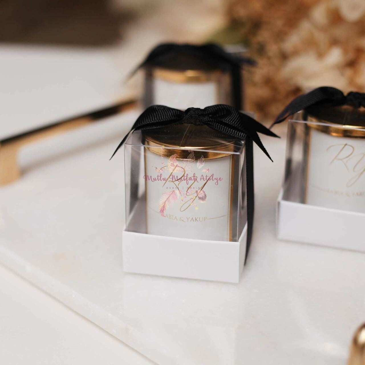 Hediyelik Kapaklı Kutulu Mum