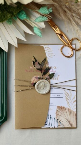 Çiçek Konseptli Davetiye (50 Ad.)