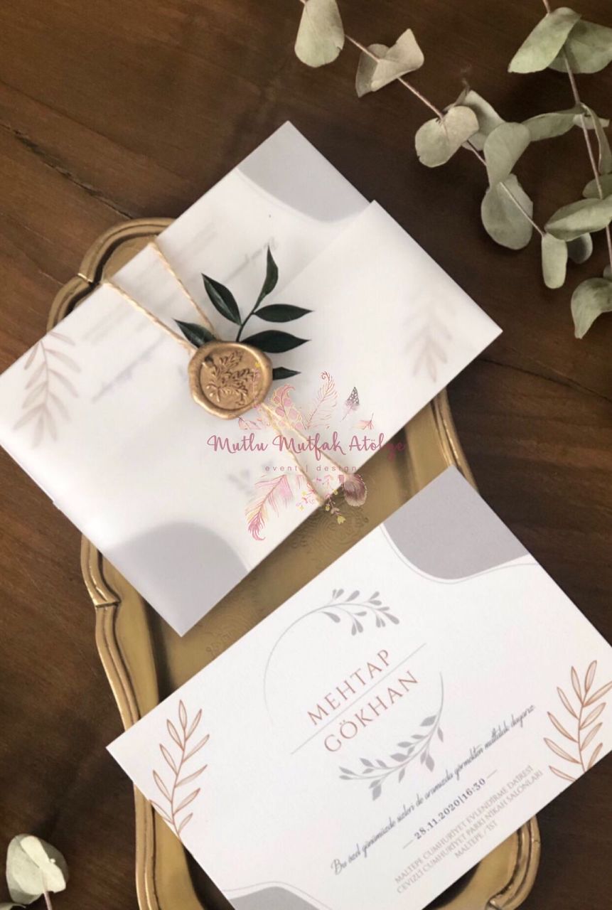 Çiçek Konseptli Davetiye (50 Ad.)