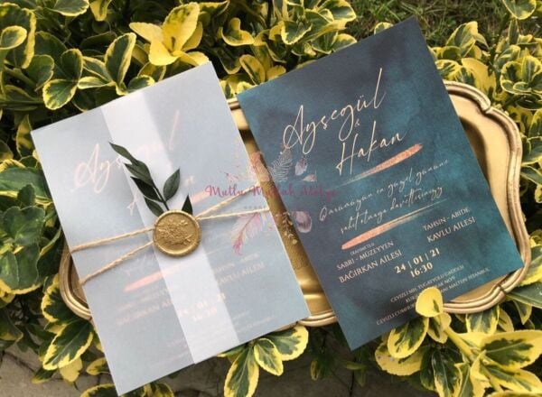 Çiçek Konseptli Davetiye (50 Ad.)