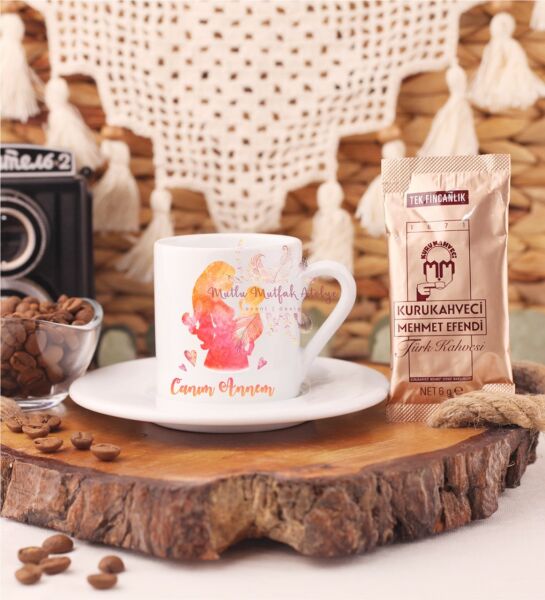 Anneler Günü Canım Annem Türk Kahvesi Fincanı