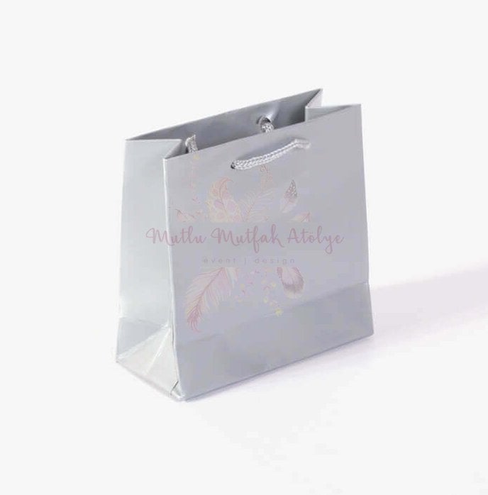 Hediyelik Karton Poşet Çanta 11x11cm