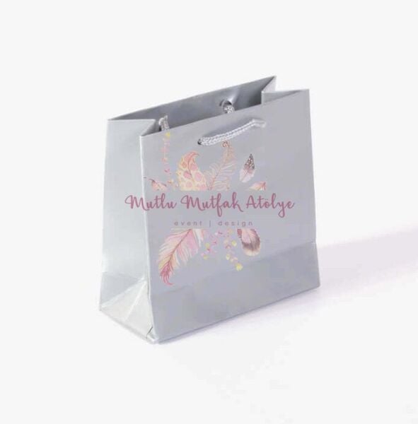 Hediyelik Karton Poşet Çanta 11x11cm