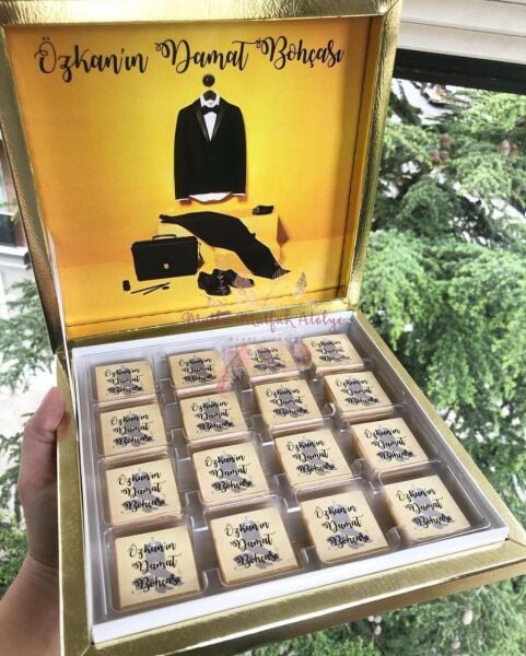 Damat Bohçası İçin 32'li Kutulu Çikolata
