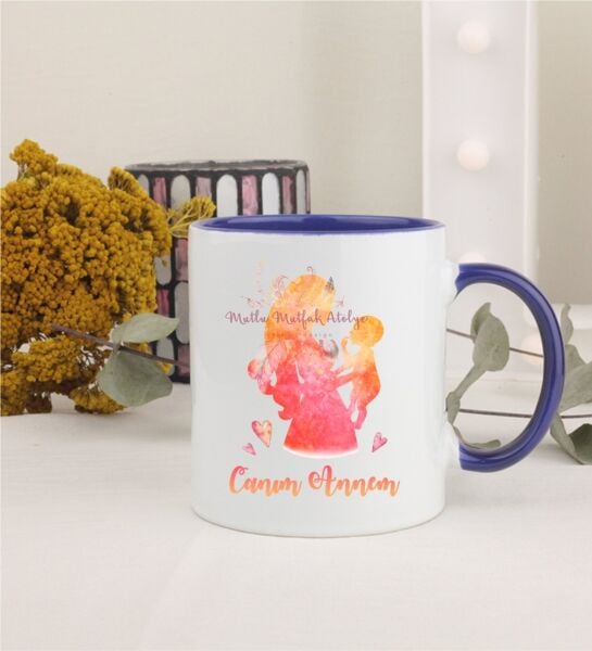 Anneler Günü Canım Annem Lacivert Kupa Bardak