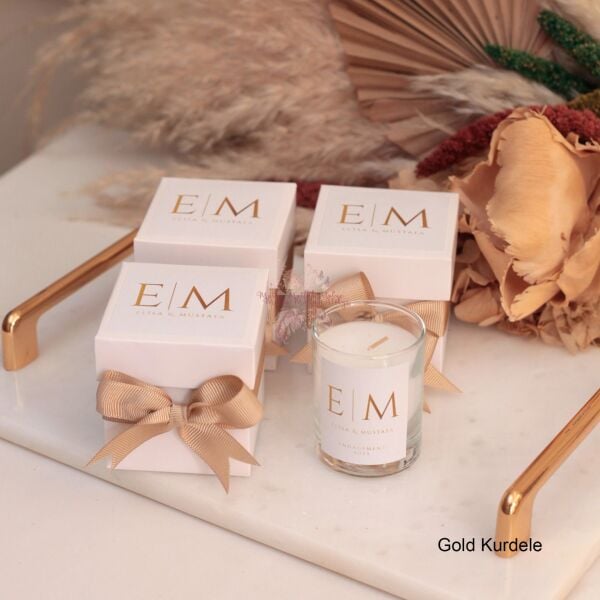 Hediyelik Vanilya Kokulu Kutulu Mum