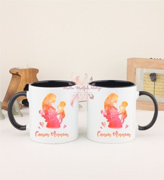 Anneler Günü Canım Annem İkili Siyah Kupa Bardak