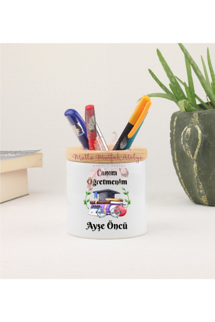 Kişiye Özel Öğretmenler Günü Hediyesi İsimli Canım Öğretmenim Kalemlik