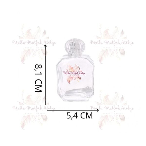 Dikdörtgen Yassı Cam Şişe Hediyelik Eyüp Sabri Tuncer Kolonya