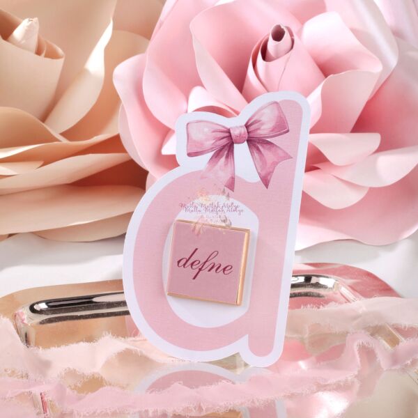 Hediyelik Oval Tasarım Çikolatalı Kart