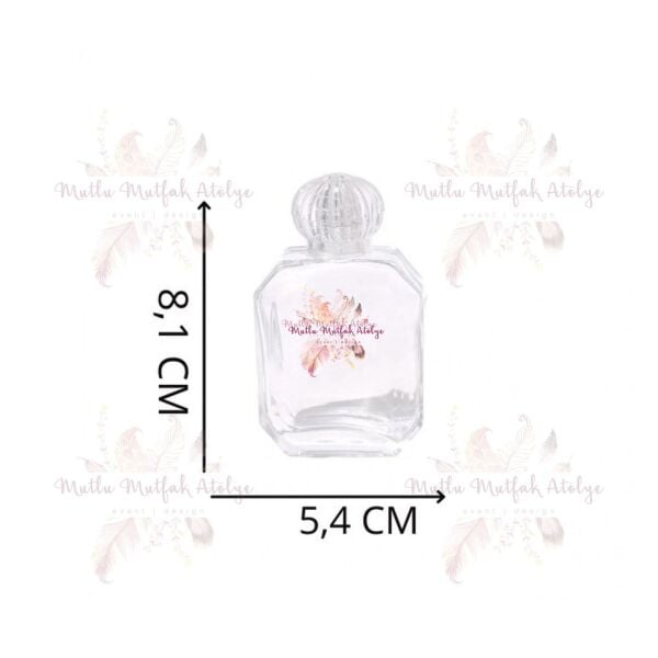 Dikdörtgen Yassı Cam Şişe Hediyelik Eyüp Sabri Tuncer Kolonya