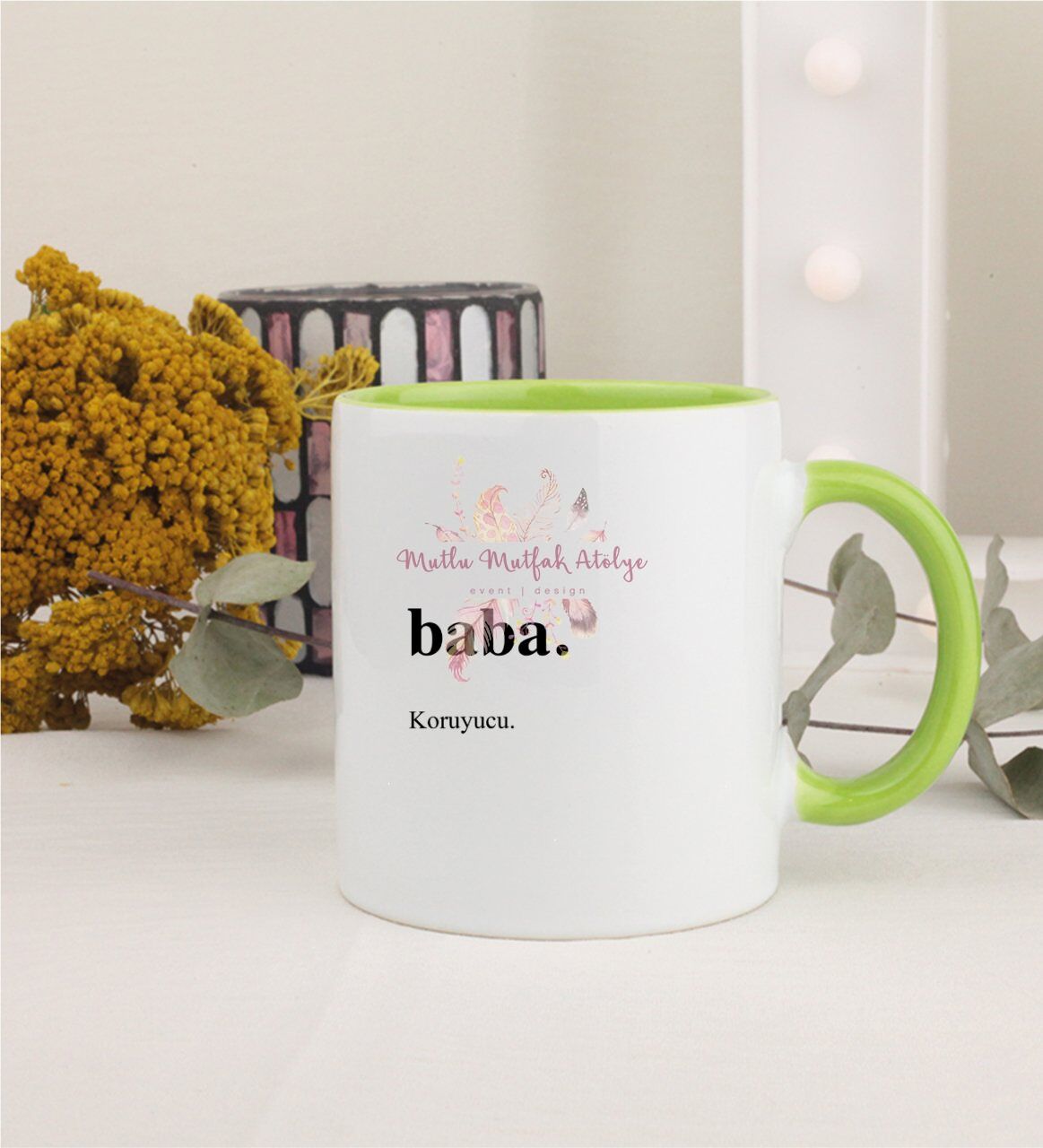 Babalar Günü Yeşil Kupa Bardak