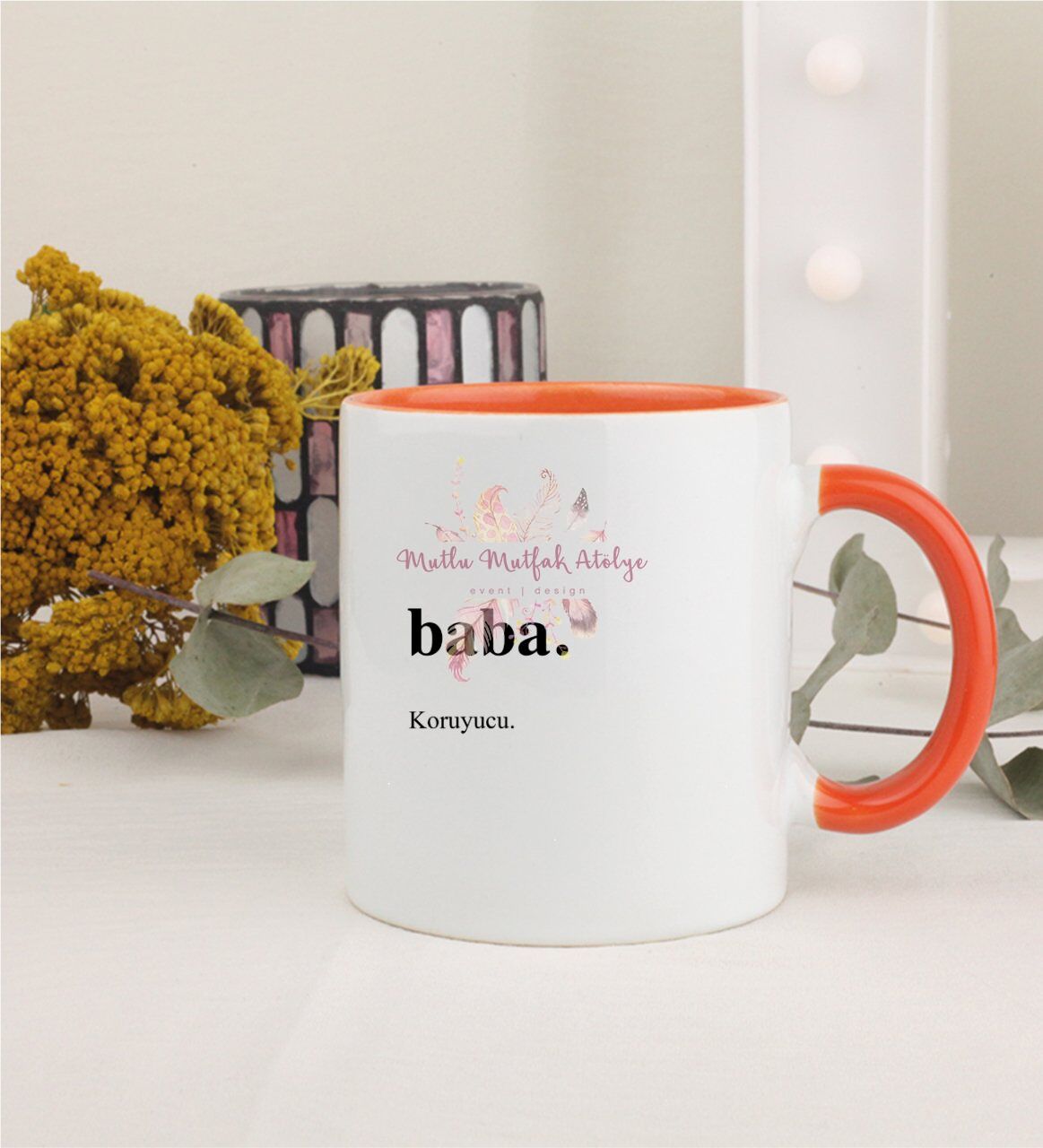 Babalar Günü Turuncu Kupa Bardak