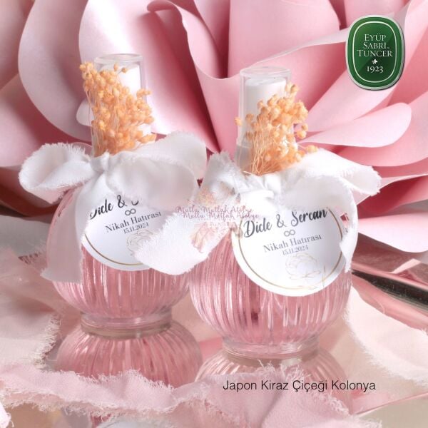 Fısfıslı Yuvarlak Cam Şişe Hediyelik Eyüp Sabri Tuncer Kolonya