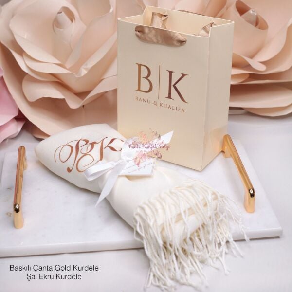 Kişiye Özel Baskılı Şal ve Hediyelik Çanta Seti(1 ADET)