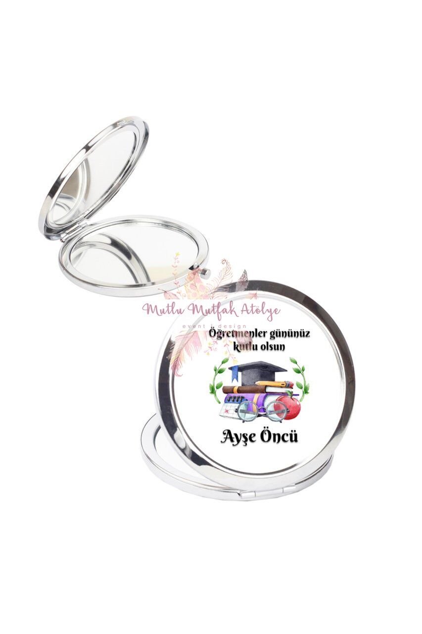 Kişiye Özel Öğretmenler Günü Hediyesi İsimli Canım Öğretmenim  Cep Aynası