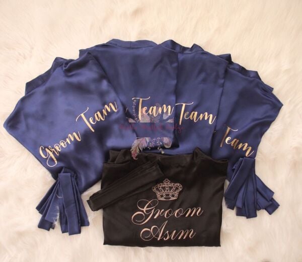 Lacivert Sağdıç Sabahlığı