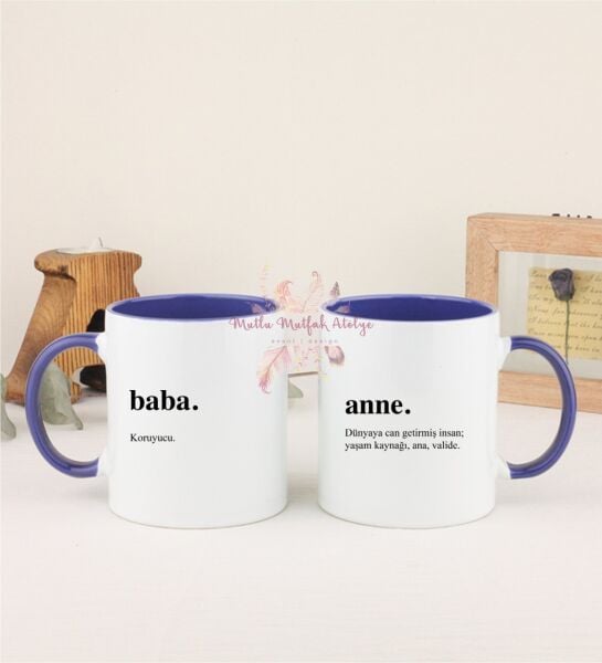 Babalar Günü İkili Lacivert Kupa Bardak