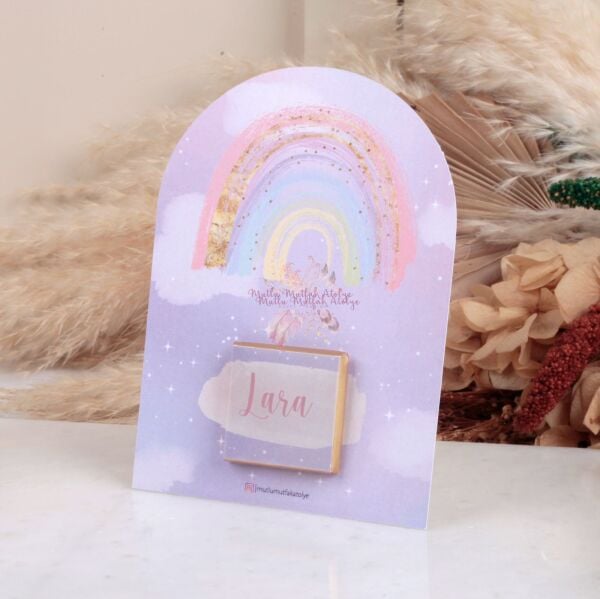 Hediyelik Oval Tasarım Çikolatalı Kart