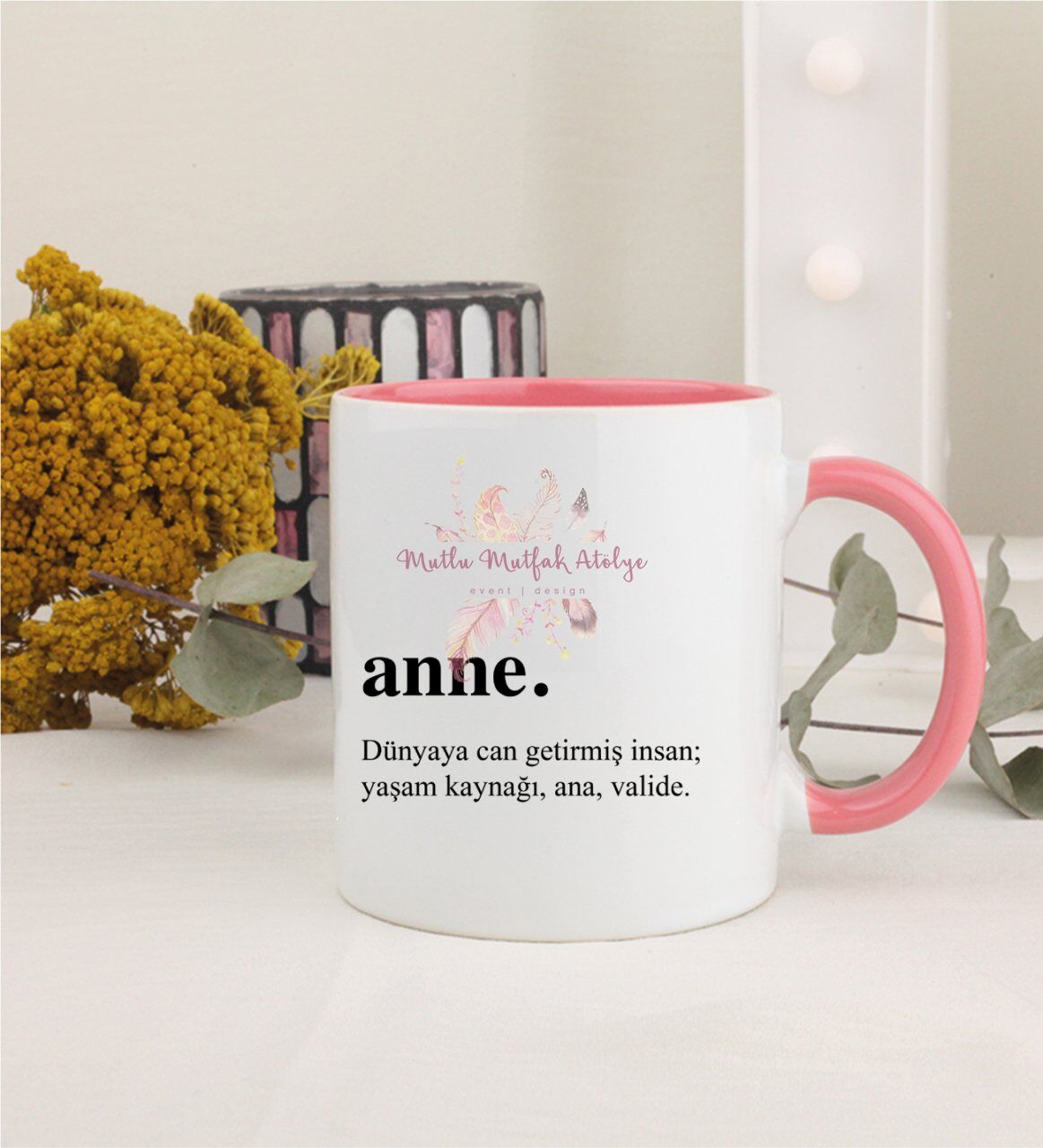 Anneler Günü Pembe Kupa Bardak