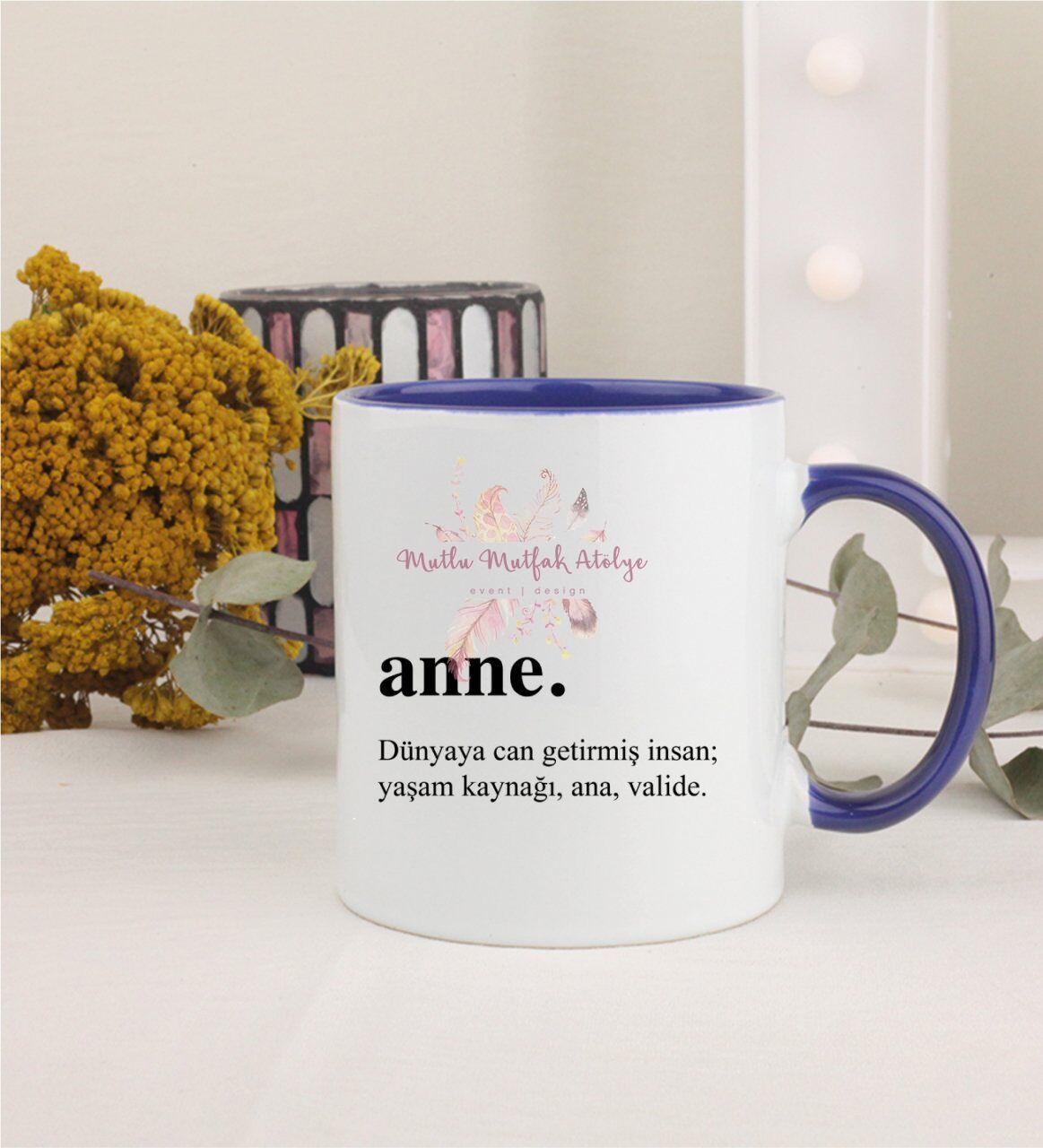 Anneler Günü Lacivert Kupa Bardak