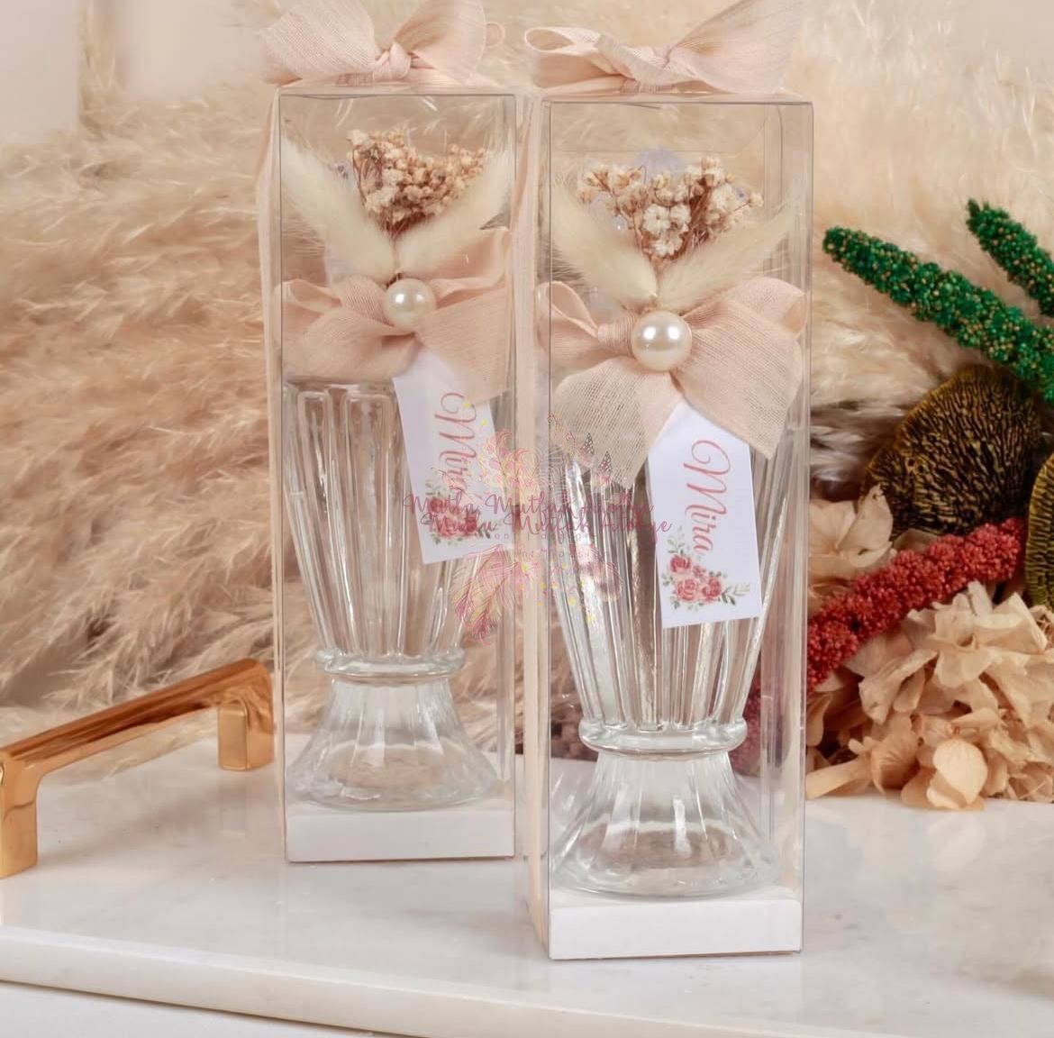 Hediyelik Kutulu Vazo Cam Şişe Eyüp Sabri Tuncer Kolonya