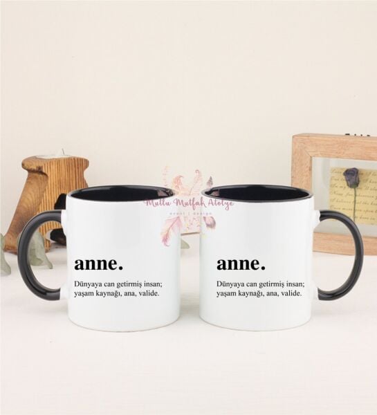 Anneler Günü İkili Siyah Kupa Bardak
