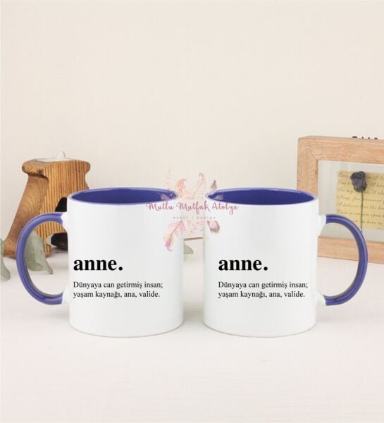 Anneler Günü İkili Lacivert Kupa Bardak