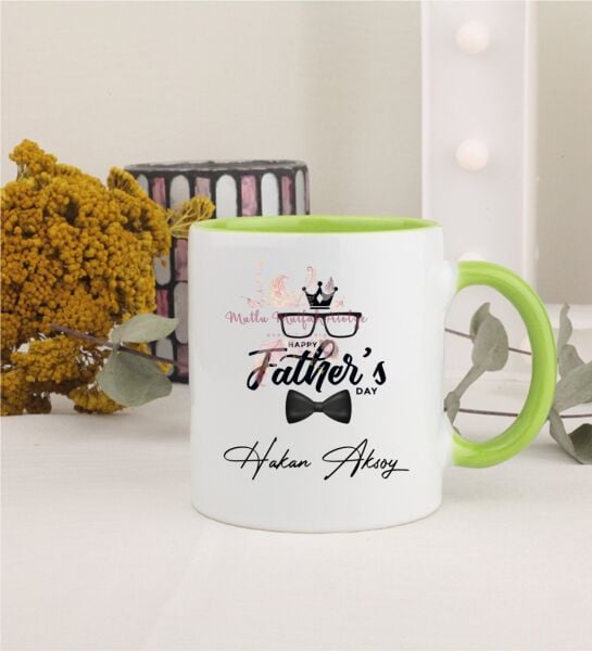 Kişiye Özel Babalar Günü Yeşil Kupa Bardak