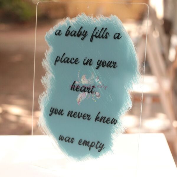 Şeffaf Yazılı Kapı Süsü / Duvar Süsü