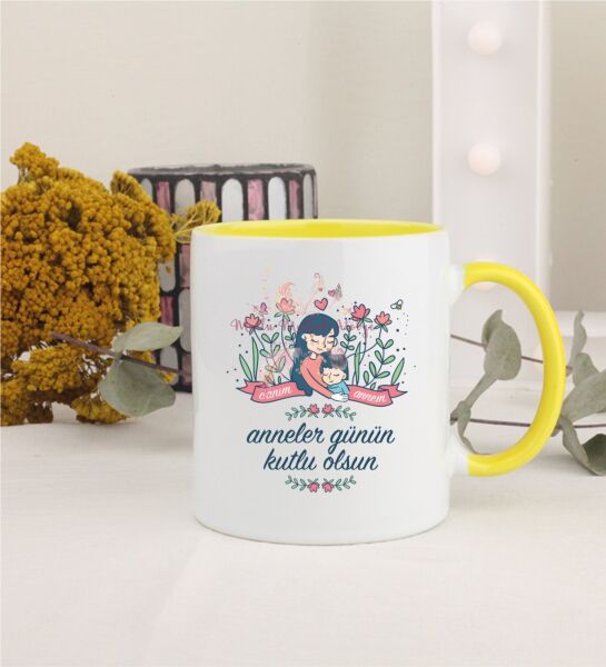 Anneler Günü Sarı Kupa Bardak