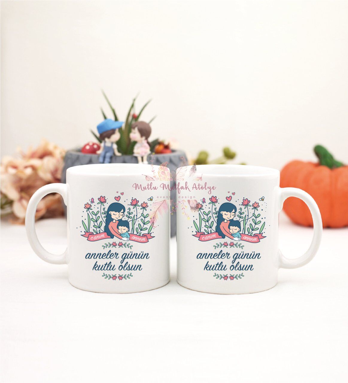 Anneler Günü İkili Kupa Bardak