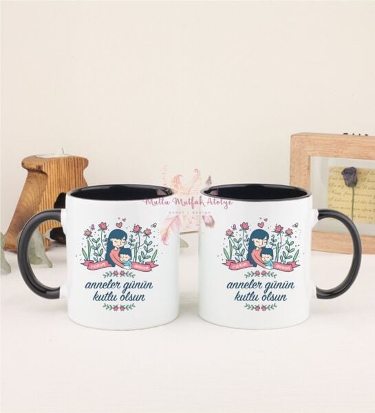 Anneler Günü İkili Siyah Kupa Bardak