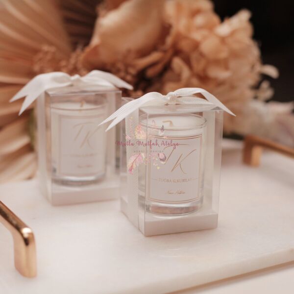 Hediyelik Kutulu Mum Yükseltili