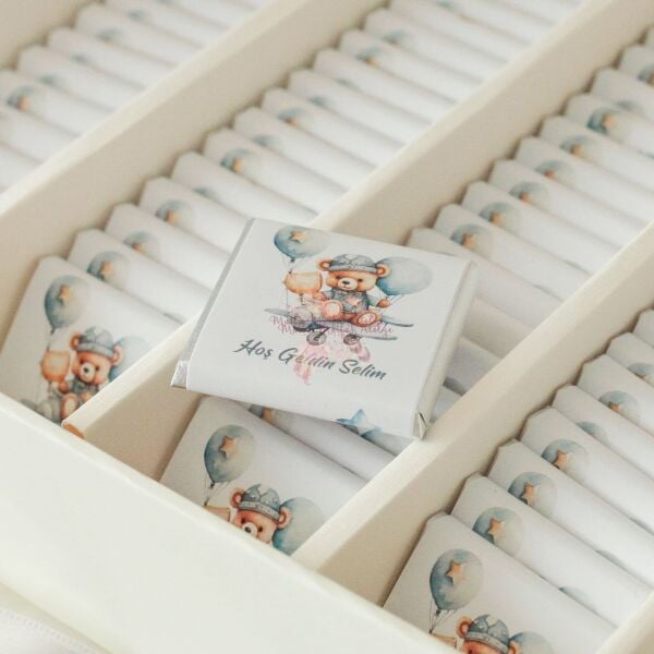 İsimli Kutulu Bebek Çikolatası (120 Ad. Çikolata)