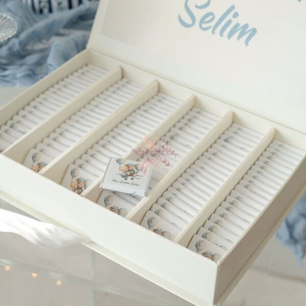 İsimli Kutulu Bebek Çikolatası (120 Ad. Çikolata)