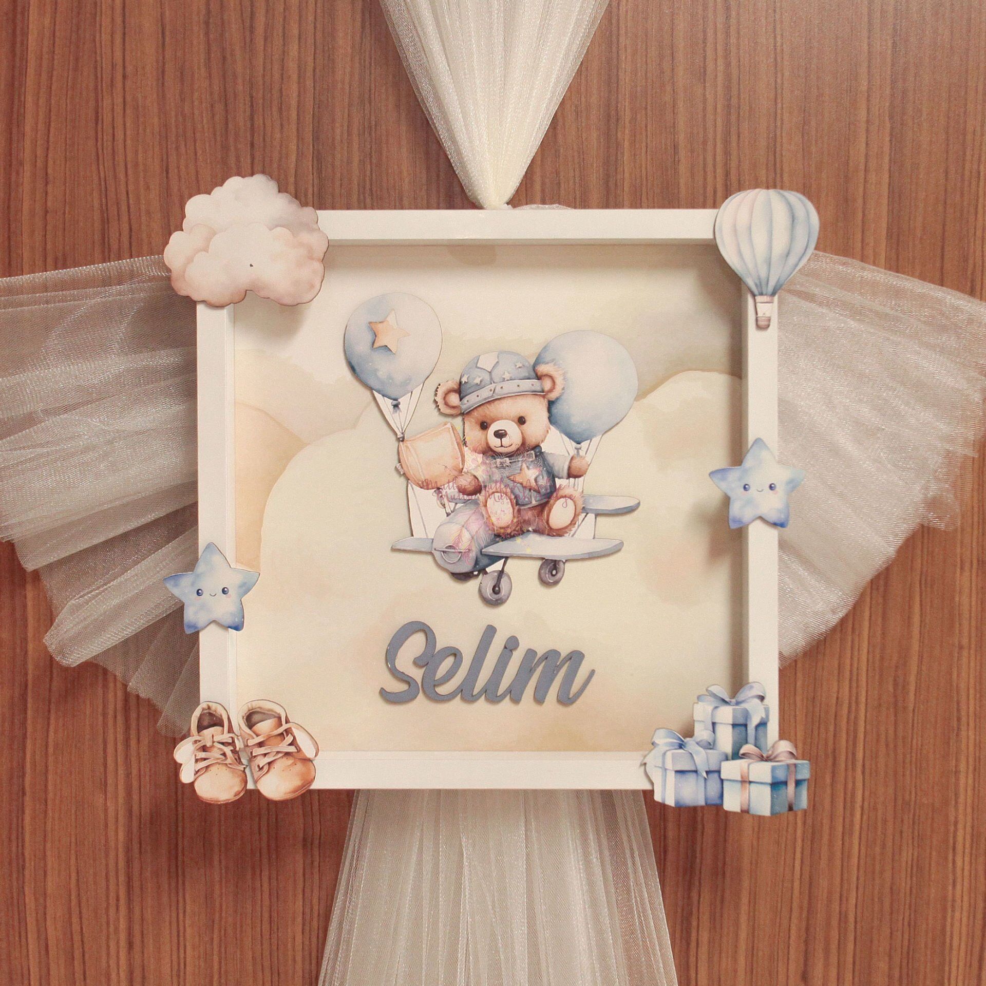 Ayıcık Temalı Kapı Süsü