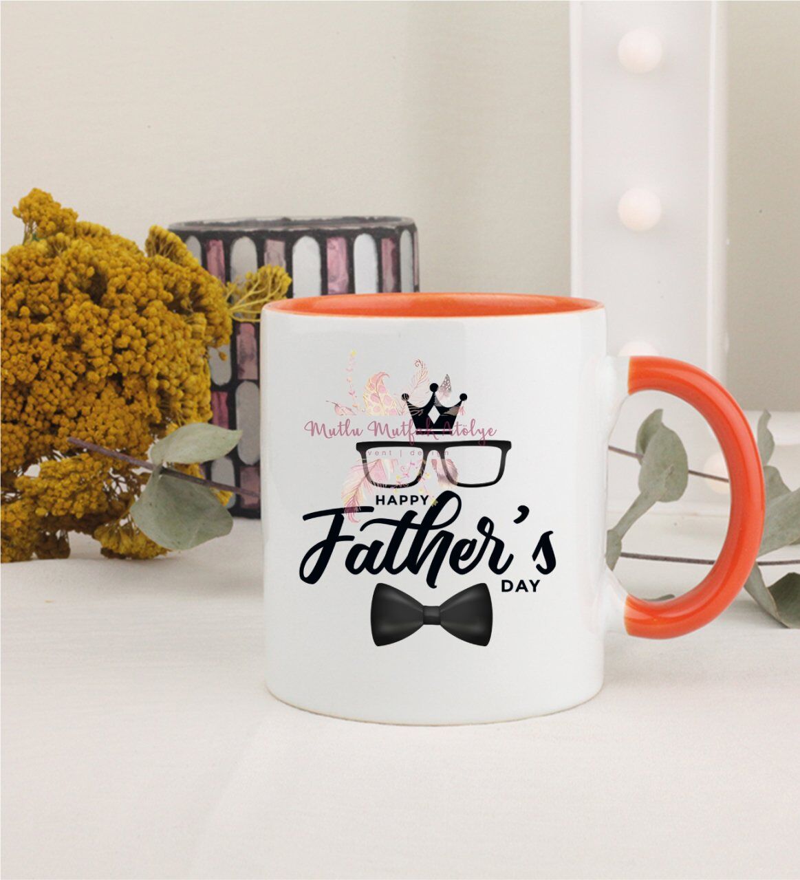 Babalar Günü Turuncu Kupa Bardak