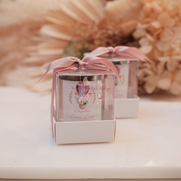 Hediyelik Kapaklı Kutulu Mum Bebek Çocuk Doğum Günü Hediyesi