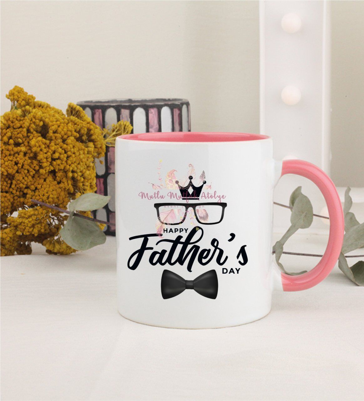Babalar Günü Pembe Kupa Bardak