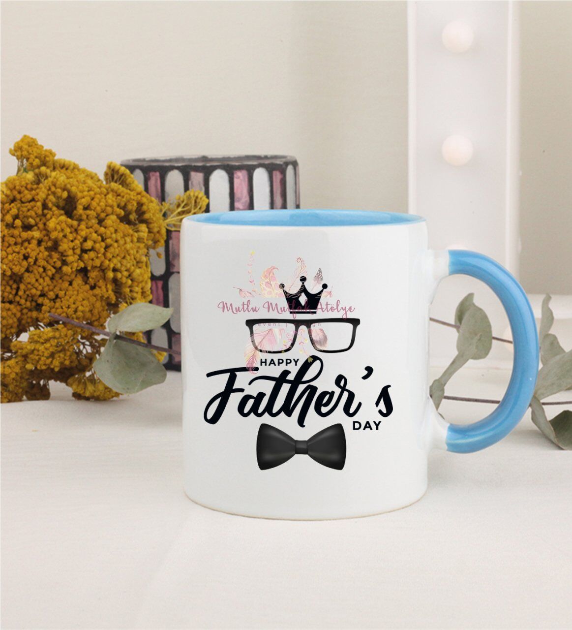 Babalar Günü Mavi Kupa Bardak