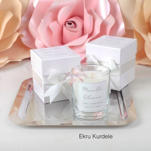 Büyük Boy Kare Kutulu Vanilya Kokulu Mum – Özel Günler ve Hediyelik İçin Şık Seçenek
