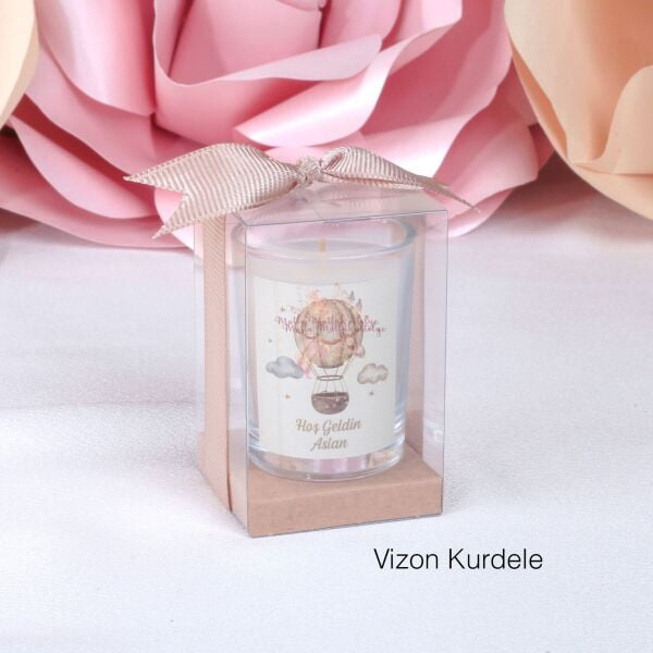 Hediyelik Balon Konseptli Yükseltili Vanilya Kokulu Mum