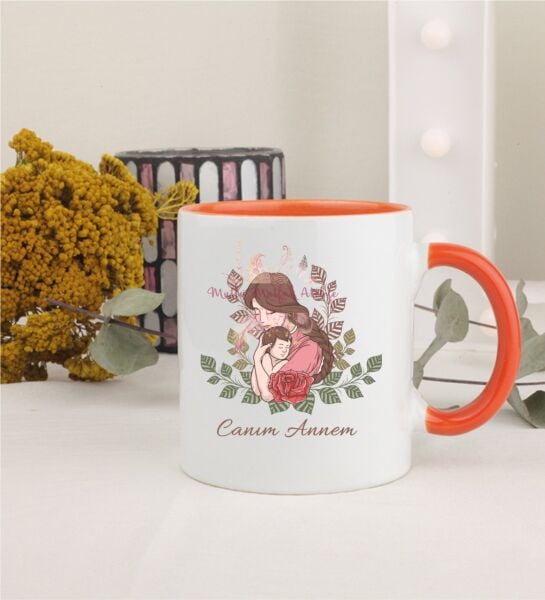 Anneler Günü Turuncu Kupa Bardak