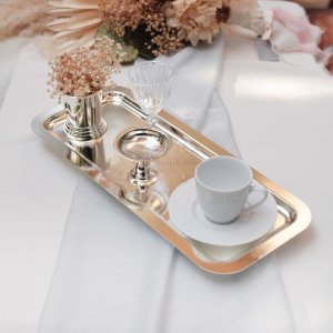 Ayaklı Damat Kahve Seti (Gümüş Kaplama)