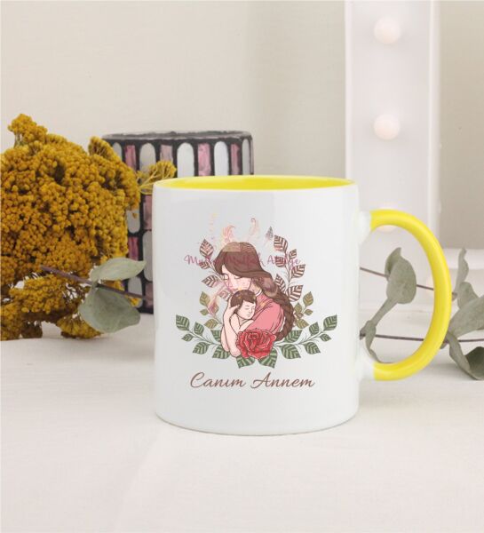 Anneler Günü Sarı Kupa Bardak