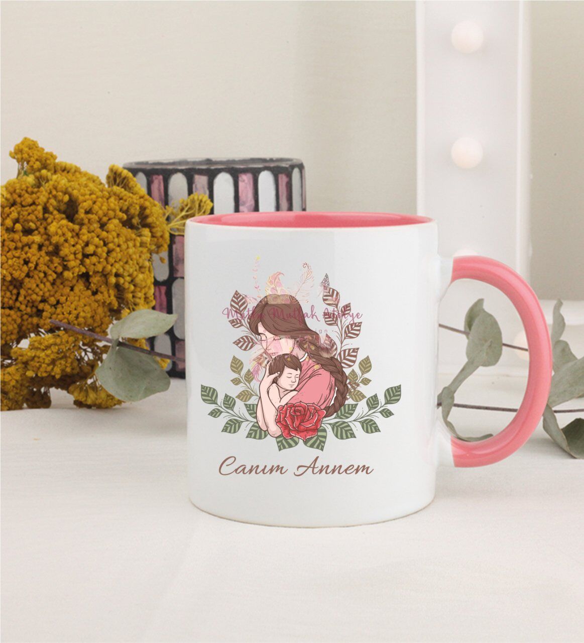 Anneler Günü Pembe Kupa Bardak