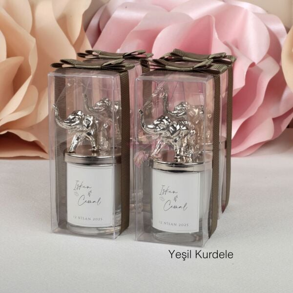 Fil Figürlü Kutulu Mum